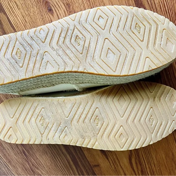 Toms White Espadrille Platform Slip-Ons with Jute Sole - Picture 8 of 8